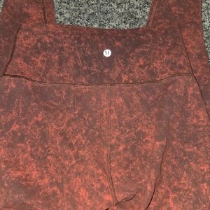 lululemon athletica Red Marble Leggings